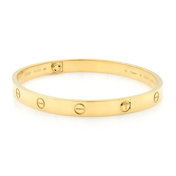 Cartier Love Bangle Bracelet New Style 18K Yellow Gold Unisex Size 20 - Picture 3 of 5